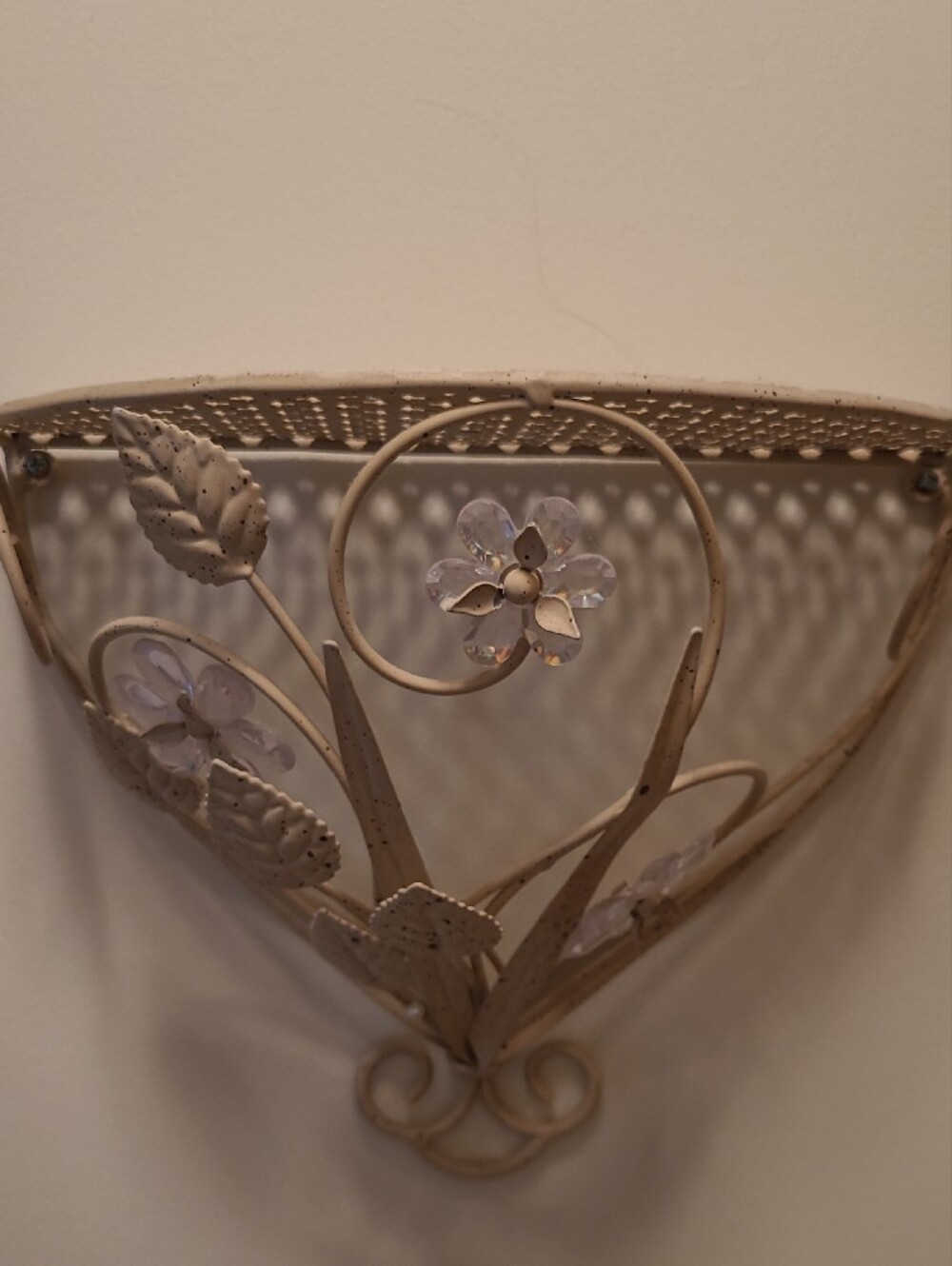 Metal Wall Shelf Cream Color